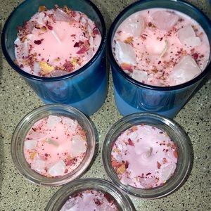 Burn to reveal crystal candles